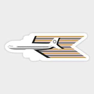 white airplanes on lagoon blue sky Sticker